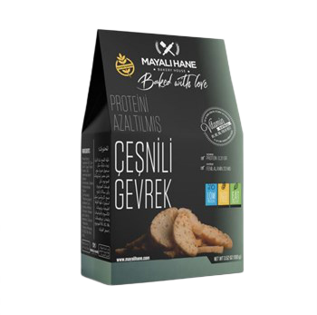 Mayalı Hane Düşük Proteinli ve Glutensiz Çeşnili Gevrek