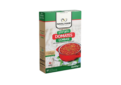 Mayalı Hane Düşük Proteinli Şehriyeli Domates Çorbası