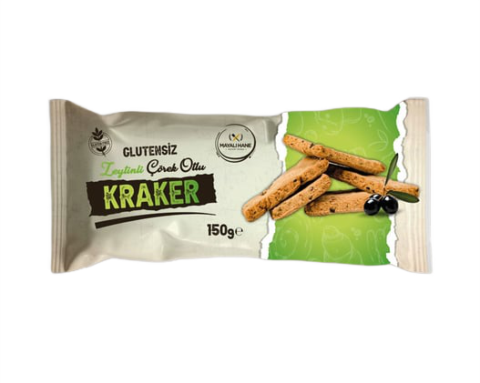Mayalı Hane Glutensiz Zeytinli Çörekotlu Kraker